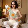 Cinturón Lumbar de Artemisa para Hombres y Mujeres en Invierno para Mantener Caliente el Abdomen y la Columna Lumbar, Tejido de Velcro Espumoso de Jengibre, Equipo de Protección de Carbón de Bambú