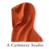 Nueva colección de otoño e invierno: conjunto de gorro y bufanda de punto de cachemira cálidos, de color liso, diseño unisex, simple y versátil