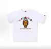 Camiseta de Manga Corta para Mujer de Algodón Puro con Cabeza de Simio Marca de Moda BAP - Nueva Clásica de Verano Mono Pequeño Versátil para Mujer