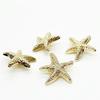 Starfish Metal Button Creative Five-pointed Alloy Button Sweater Malha Cardigan Moda Costurado à Mão Fivela Acessórios