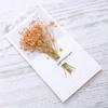Cartão de felicitações com gipsofila seca atacado para enviar cartão de namorado buquê de flores arte cartão de bênção caixa de presente de aniversário