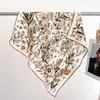 Cachecol de lã de seda dupla face com textura de outono para mulheres, outono e inverno, cachecol quadrado de 70 cm, quente, de dupla finalidade, para todas as mulheres, temperamento versátil