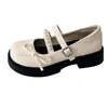 Zapatos de Cuero para Mujer Estilo Dulce-Cool Japonés con Lazo de Perlas 2026 Primavera Nuevos Zapatos Mary Jane Versátiles Estilo Británico JK