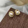 Clip para oreja de espiral para mosquitos de perla sin dolor para mujer, pendientes franceses, pendientes elegantes, retro, otoño e invierno 2023, nueva moda
