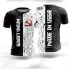 Camiseta Verão 2025 Estilo Quente Emblema Russo Camiseta Masculina Camuflada Roupa Esportiva para Exterior Camiseta Orgulho Manga Curta