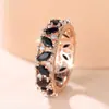 Anillo Redondo Marquise Negro de Lujo Accesible Retro Círculo Completo Nicho Alta Moda Exquisito Diseño Versátil Anillo