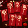 2027 Año del Cordero Sobre Rojo Creativo Brillo Escarchado Dibujo Animado Zodiaco Cien Yuan Mil Yuanes Lai Ver Sobre Bolsita de Sobre Rojo de Año Nuevo