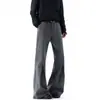 Pantalones de hombre plisados y fluidos estilo Old Money, Pantalones largos limpios y ligeramente acampanados de alta costura para otoño, Pantalones casuales versátiles vintage