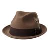 Sombrero Jazz Fedora Linglong 2026 Otoño/Invierno Nuevo Estilo Europeo y Americano para Hombre con Pluma Lisa Ala Ancha para Banquetes y Fiestas