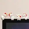 Decoración Creativa para Escritorio de Oficina de Animales Pequeños Estabilizador de Ánimo Figura de Dibujos Animados Adorno para Pantalla de Computadora Alivio del Estrés