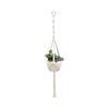 Cesta colgante de bolsillo para jardinería, cesta colgante de cuerda de algodón natural tejida a mano, maceta para flores, maceta para balcón, red para maceta.