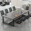 Mesa de escritório mesa longa mesa de conferência e combinação de cadeiras bancada de treinamento mesa de computador simples mesa de escritório moderna espessada alargada