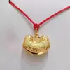 Collar con Colgante de Candado de Cien Bendiciones Chapado en Plata de Oro Puro 999 Jiufengxiang para Mujer, Candado de Paz con Carácter de Bendición Vintage para Primer Cumpleaños o Celebración del Mes Completo