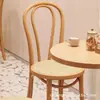 Cafetería de Té con Leche Juego de Mesa y Sillas de Madera Maciza Cafetería de Postres Japoneses Restaurante Occidental Mesa Larga Semi-circular y Sillas