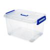 Caixa de armazenamento de plástico transparente espessada para uso doméstico, grande e pequeno, carro, roupas, livro, brinquedo, lanches, organizador, caixa de armazenamento