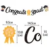 Decoración Temporada de Graduación 2027 Pancarta Temática de Gnomo Bandera de Graduación Topper para Pastel Guirnalda de Birrete Decoración Colgante