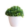 Planta de simulación bonsái 32 malla hoja de bambú planta de pasto adornos bola de flores bola de pasto maceta decoración para el hogar pequeños adornos