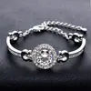 Pulsera Nueva Ocho Corazones y Ocho Flechas Simple Elegante Pulsera de Zirconia Pulsera Oro Rosa Pulsera Femenina Estilo Coreano Pulsera de Estudiante Regalo