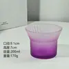 Taza de Café Creativa de Alta Gama con Patrón Vertical de Color Degradado para Colgar de la Oreja, Taza para Bebidas Frías, Taza para Malteada Helado, Vaso para Beber Doméstico