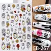 Beleza Total Transfronteiriça Novos Adesivos Abóbora Fantasma Halloween Flores Estilo Boêmio Retrô Adesivos para Unhas