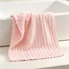 Toalla de terciopelo de caramelo suave absorbente que no suelta pelusa toalla facial para el hogar toalla de borde cortado de terciopelo coral toalla de baño al por mayor