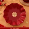 Plato de frutas para boda, plato de dulces para sala de estar, dulces rojos para boda, plato de dulces de frutas secas, plato de frutas para mesa de centro, suministros para boda