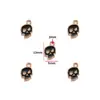 Acessórios de Joias DIY com Esmalte Gotejado Halloween Abóbora Caveira Pingente Engraçado Pulseira Colar Pingente W473
