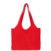 Bolsa de lona casual con bordado de letras para mujer 2026 nueva moda bolsa de compras ligera bolsa de mano para el día a día