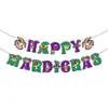 Banner de carnaval de máscaras del Mardi Gras brasileño transfronterizo Banner de suministros para fiestas de carnaval Decoración colgante en espiral