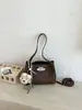Bolsa Transversal Estilo Coreano Temperamento Fivela Simples Versátil Chique para o Dia a Dia Ombro Único Moda de Nicho de Alto Padrão Bolsa Kelly