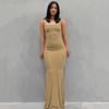 Verão Europeu e Americano Amazon Kardashian Skims Substituição Vestido Slim de Alça Pêssego Quadril Saia Cauda de Peixe Moda