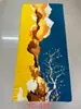 Venta al por mayor de fábrica Nuevo satén de brocado de Li 90*180 estampado Bufanda larga de playa Versión coreana de chal de seda