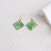 Aretes de Flor Seca Natural Vintage Flor Real Aretes Diseño Nicho Femenino Lujo Ligero Gancho para la Oreja de Flor Geométricos Aretes Transfronterizos Venta al por Mayor