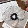 Goma para el pelo de lunares florales versátil estilo coreano para mujer, Goma de pelo de alta gama, Cuerda para el pelo, Elástico para coleta, Accesorio para el pelo