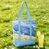Bolsa de lona patchwork personalizada, bolsa de aseo transfronteriza, bolsa pequeña de lona natural estampada, bolsa cosmética creativa ecológica