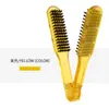 Peine Férula Transparente de Cerdas de Jabalí para el Hogar Alisador de Cabello Peine Férula Cabello Rizado Flequillo Aire Resistente a Altas Temperaturas Estilizado Alisado