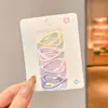 Pinzas de Colores Ovaladas para el Cabello de Niñas, Pinzas BB para Flequillo y Cabello Fino, Pinzas para el Pelo de Bebé Lindas de Cuadros de Gota de Agua
