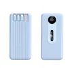 Novo Power Bank Leve e Fino com Cabo Embutido, Certificado 3C, 10000mAh, Fonte de Alimentação Móvel de Grande Capacidade para Celulares, Item de Presente
