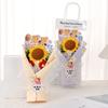 Regalo para el Día del Maestro 2025 Ramo de Girasol Sonriente de Lana Flores Tejidas Terminadas para Maestras de Jardín de Infancia