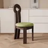 Silla de sirena retro de madera maciza estilo vintage con respaldo, silla de comedor minimalista nórdica para el hogar, silla de tocador para dormitorio