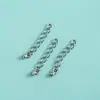 Accesorios de Plata de Ley S925 Cadena de Extensión de Cuenta Patrón Galvanizado Cadena de Extensión de Pulsera de 2 cm Cadena de Extremo de Collar de Cristal DIY