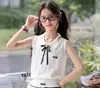 Conjunto de Dos Piezas para Niñas de Verano Estilo Uniforme Escolar sin Mangas Polo y Falda Plisada Modelo Nuevo 2026 para Niñas Mayores Conjunto de Dos Piezas