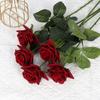 Rosa Simples Simulada Sensação Hidratante Rosa Dia dos Namorados Casamento Decoração de Casa Flor Artificial Flor Falsa Flor Artificial
