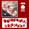 24 Piezas de Pegatinas para Uñas Artísticas, Productos Terminados para Venta Transfronteriza a Europa, América y África, con Pedrería, Uñas Postizas Removibles, Puntas de Uñas Portátiles para Puestos del Mercado