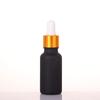 Frasco Conta-Gotas de Vidro Fosco Preto para Óleo Essencial Frasco Conta-Gotas Branco à Prova de Luz para Essência Líquida Frasco Cosmético para Reabastecimento Frasco para Mistura