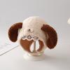 Gorro de bebé otoño e invierno, gorro de bebé coreano con orejas de panda de peluche, gorro cálido para bebé, bonito gorro de bebé