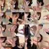 Pendientes de Aro con Pedrería Estilo Francés para Mujer, Clavos Amigables con los Oídos, Sensación de Lujo Ligero de Gama Alta, Pendientes de Borla con Diseño Exclusivo