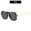 Nuevas Gafas de Sol Cuadradas Estilo Piloto Europeas y Americanas, Gafas de Sol Personalizadas de Moda para Celebridades Femeninas de Internet, Gafas de Sol de Alta Gama
