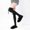 Meias de botas quentes y2k para garotas, meias finas para primavera e outono, meias jk com laço lolita, meias de renda cogumelo