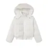Chaqueta de plumón con capucha y cuello de pelo estilo Retro Americano para Hombres y Mujeres Invierno 2025 Nueva Gruesa Cálida Holgada y Versátil